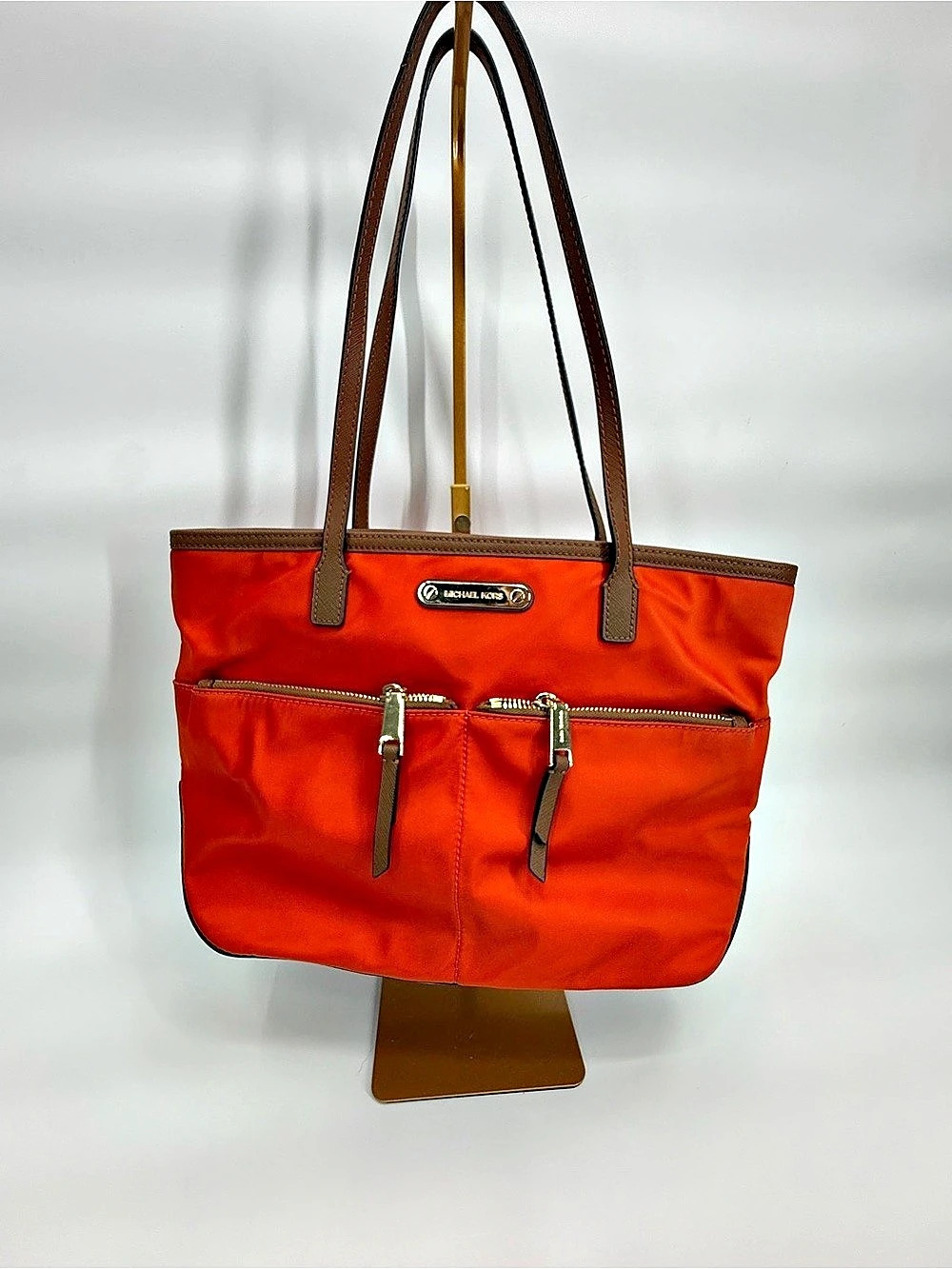 Michael Kors Jet Set Travel Tote Orange & Brown